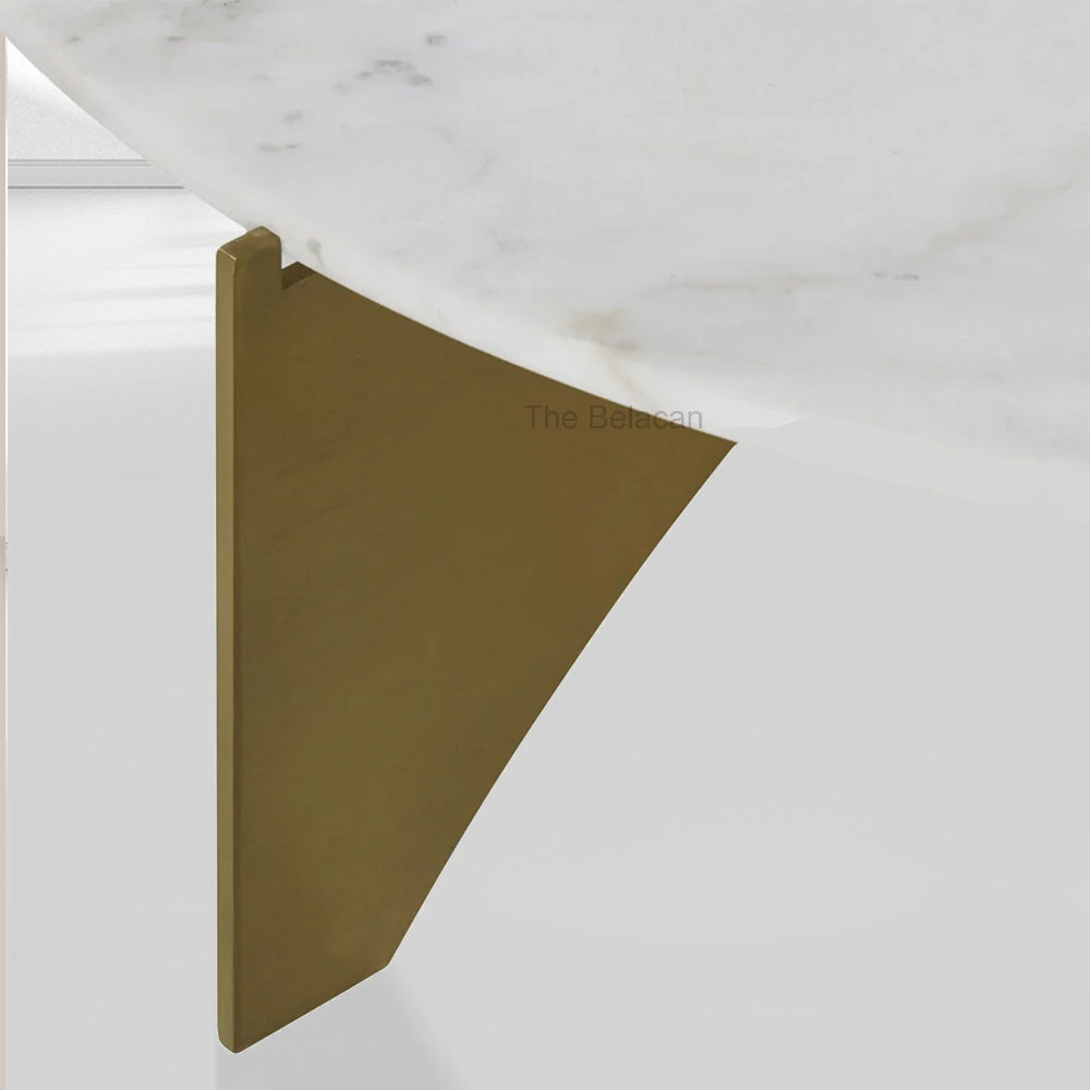 Baleno Marble and Brass Coffee Table - thebelacan