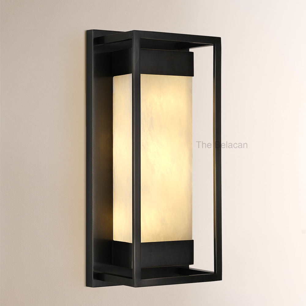 Bravura Alabaster Wall Sconce 15.7H - thebelacan