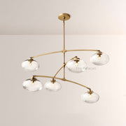 Cabrette Clear Glass Mobile Round Chandelier - thebelacan