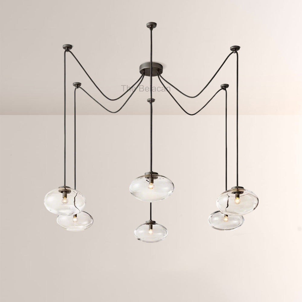Cabrette Clear Glass Suspended Chandelier - thebelacan