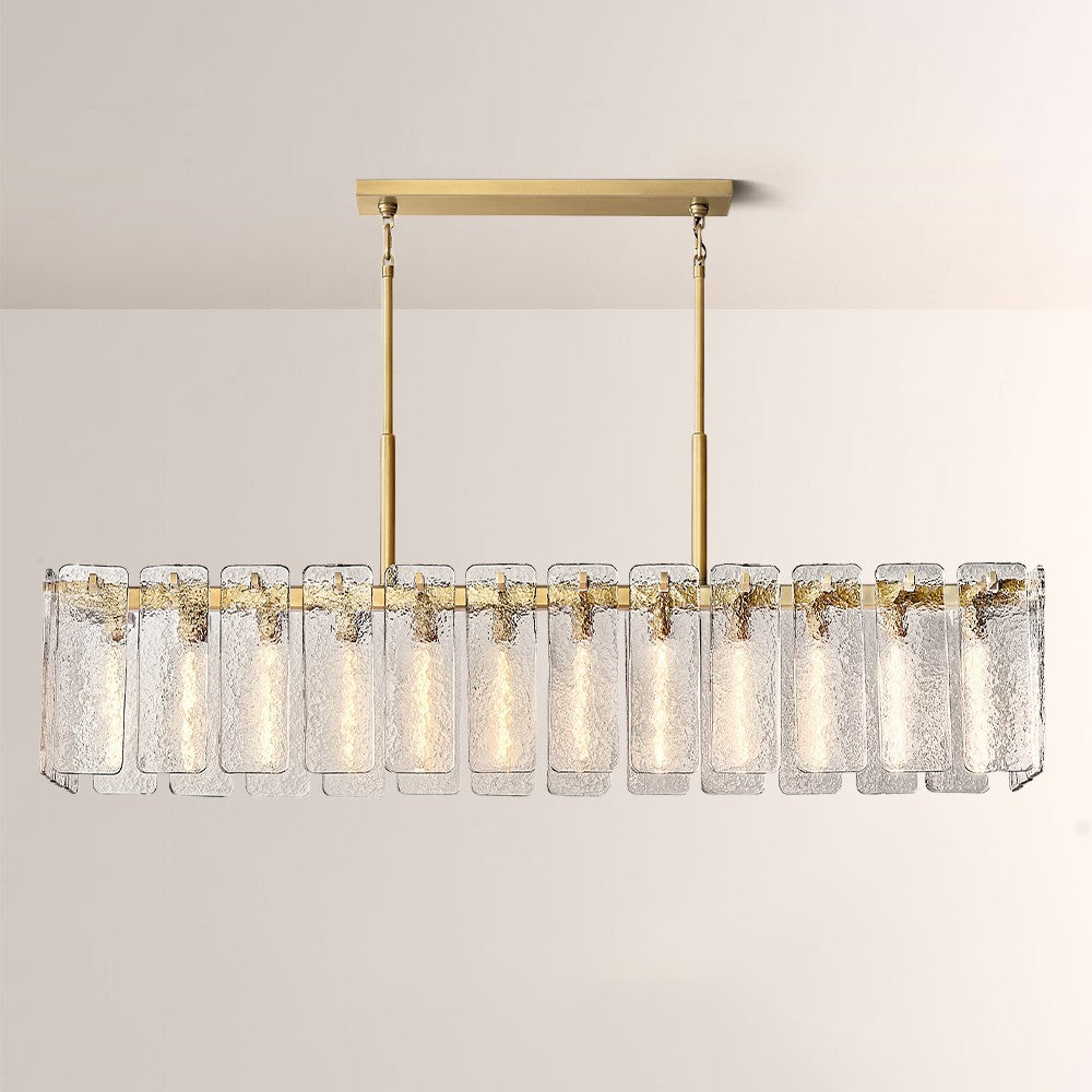 Cascade Glass Rectangular Chandelier 72"W - thebelacan