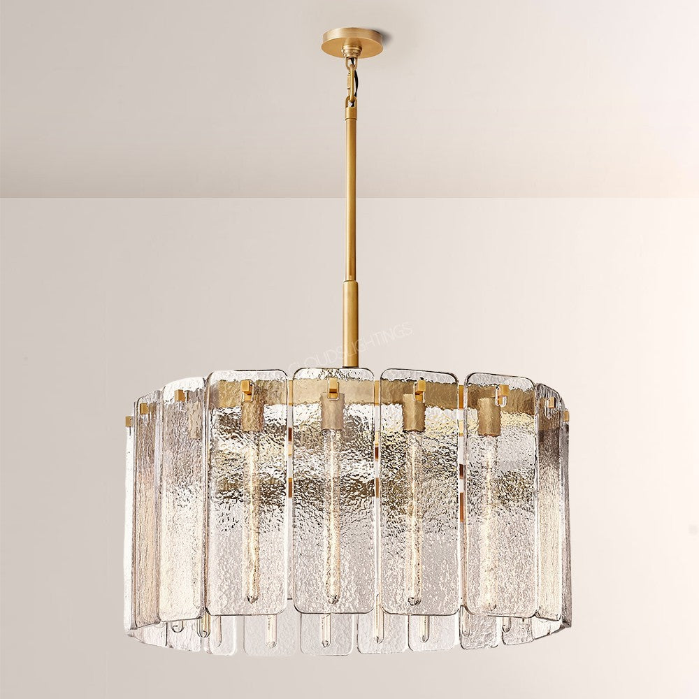 Cascade Glass Round Chandelier 36"D - thebelacan