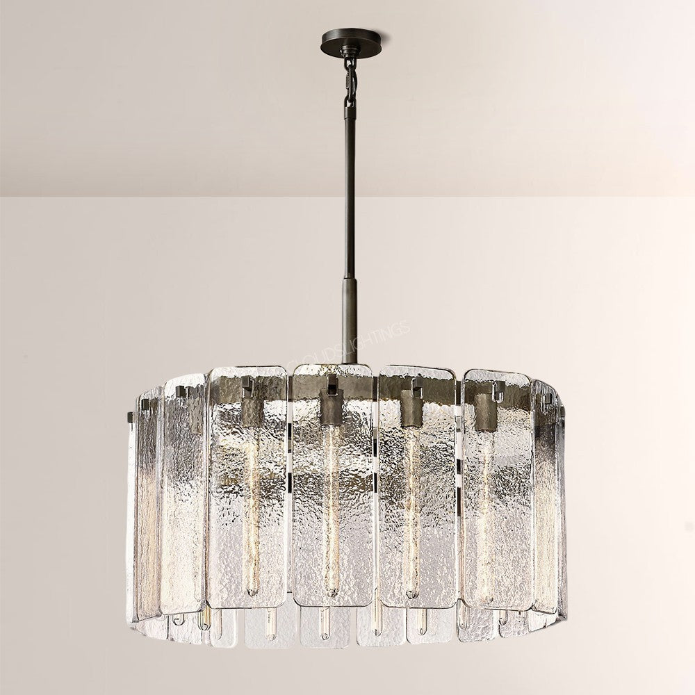 Cascade Glass Round Chandelier 36"D - thebelacan