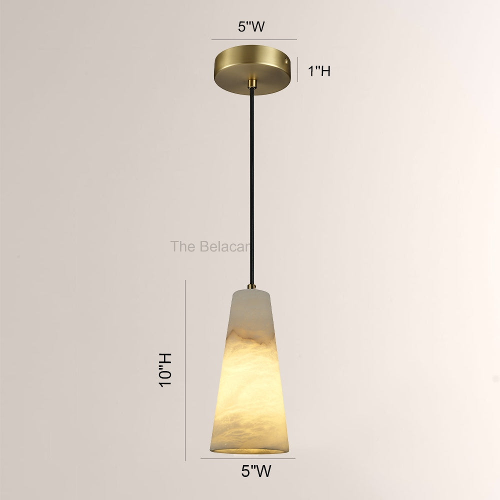 Capus Conical Alabaster Pendant - thebelacan