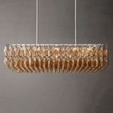 Chara Glass Rectangular Chandelier 54" - thebelacan