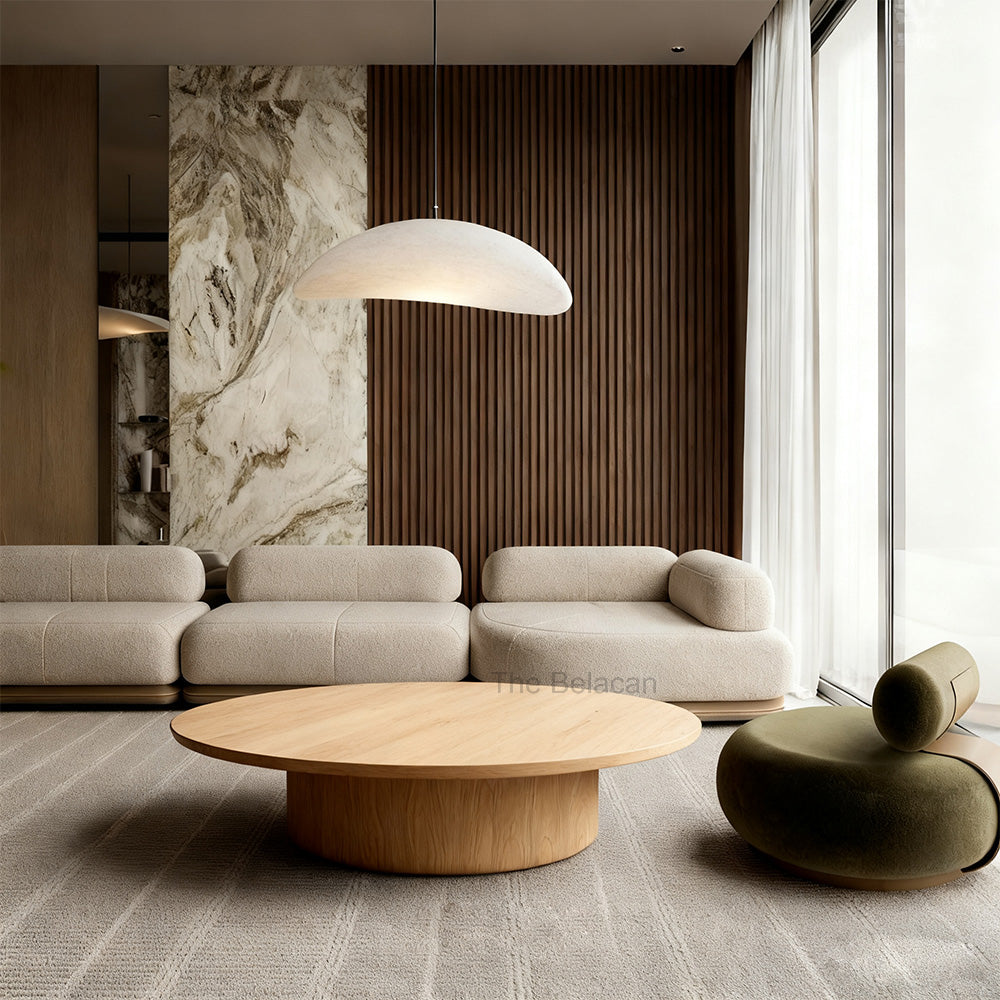 Cirglam Pedestal Round Coffee Table - thebelacan