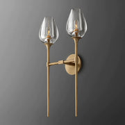 Crystal Tulip Double Wall Sconce - thebelacan