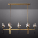 Crystal Tulip Linear Chandelier 52'' - thebelacan