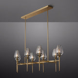 Crystal Tulip Linear Chandelier 52'' - thebelacan