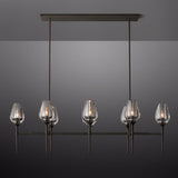 Crystal Tulip Linear Chandelier 52'' - thebelacan