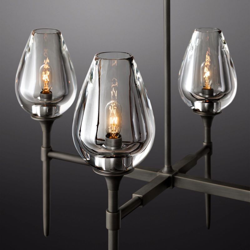 Crystal Tulip Linear Chandelier 65'' - thebelacan