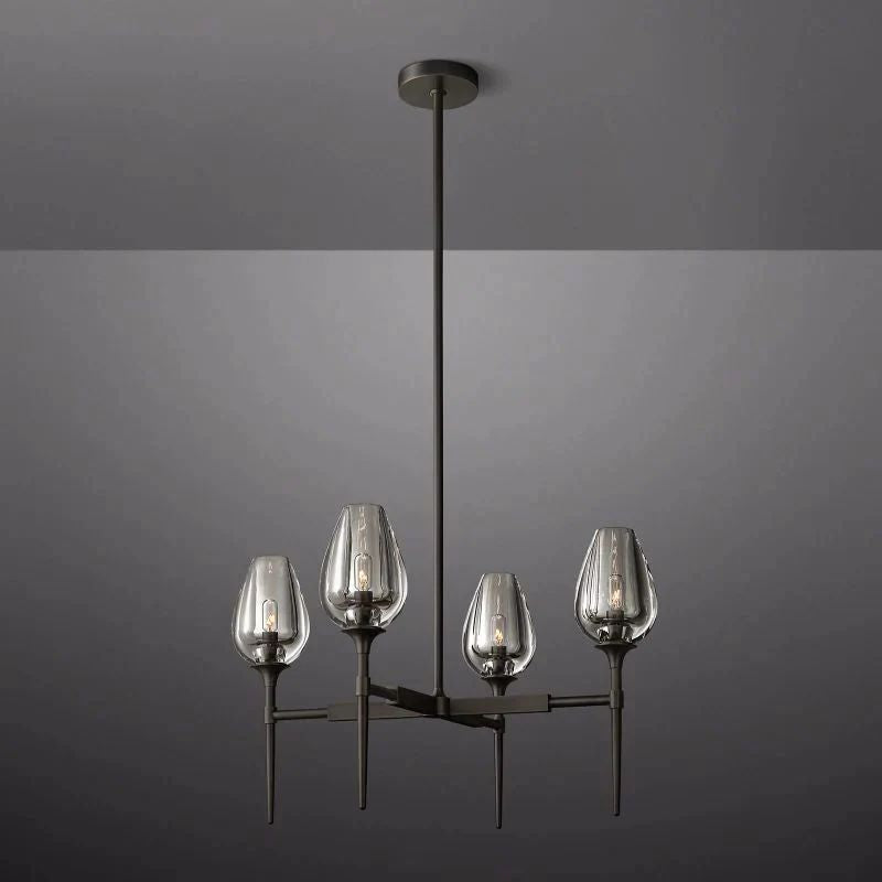 Crystal Tulip Round Chandelier 27” - thebelacan