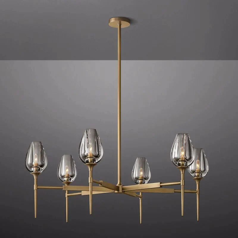 Crystal Tulip Round Chandelier 42” - thebelacan