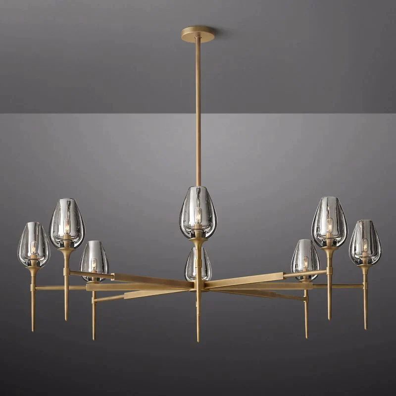 Crystal Tulip Round Chandelier 54'' - thebelacan