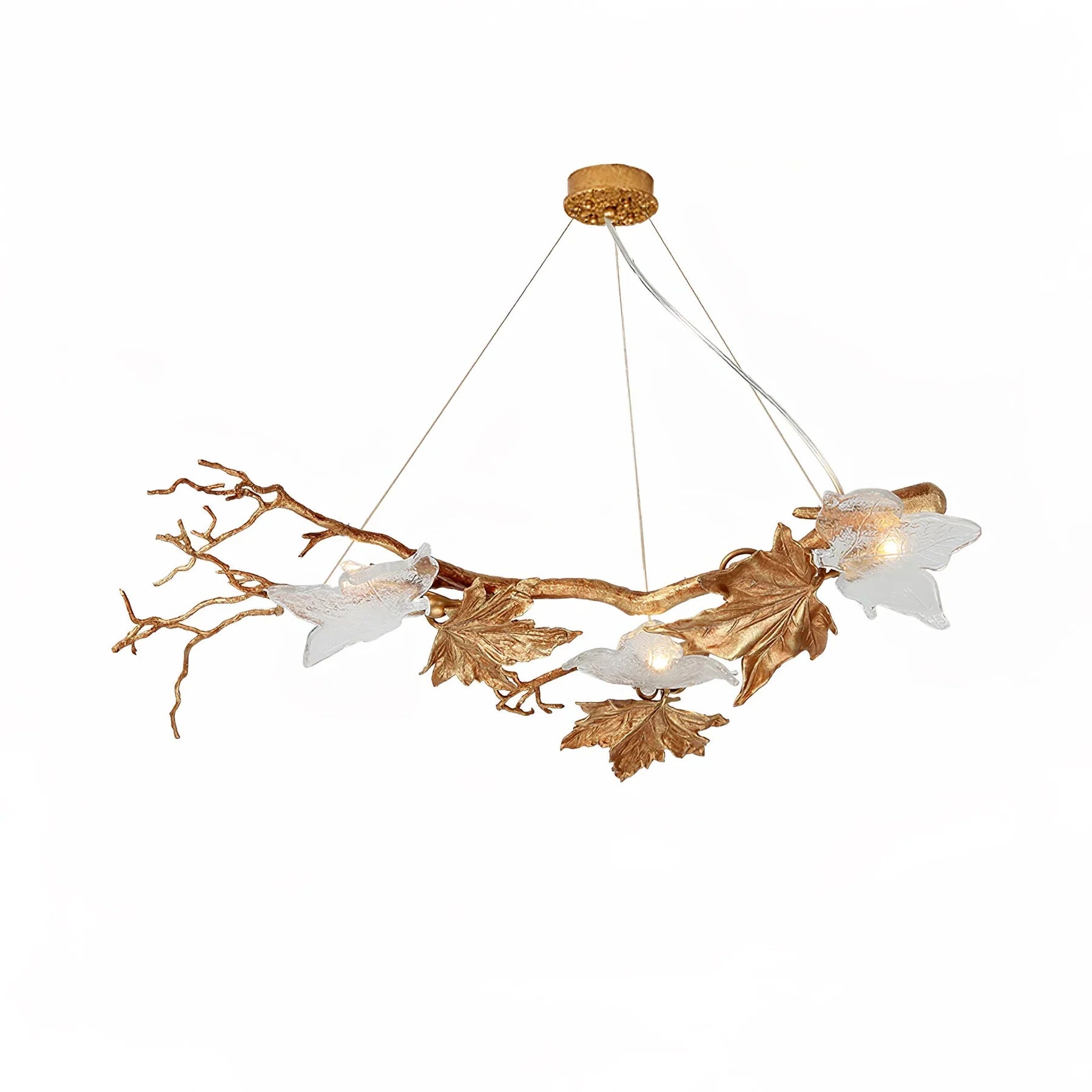 Folio Branch Brass Chandelier - thebelacan