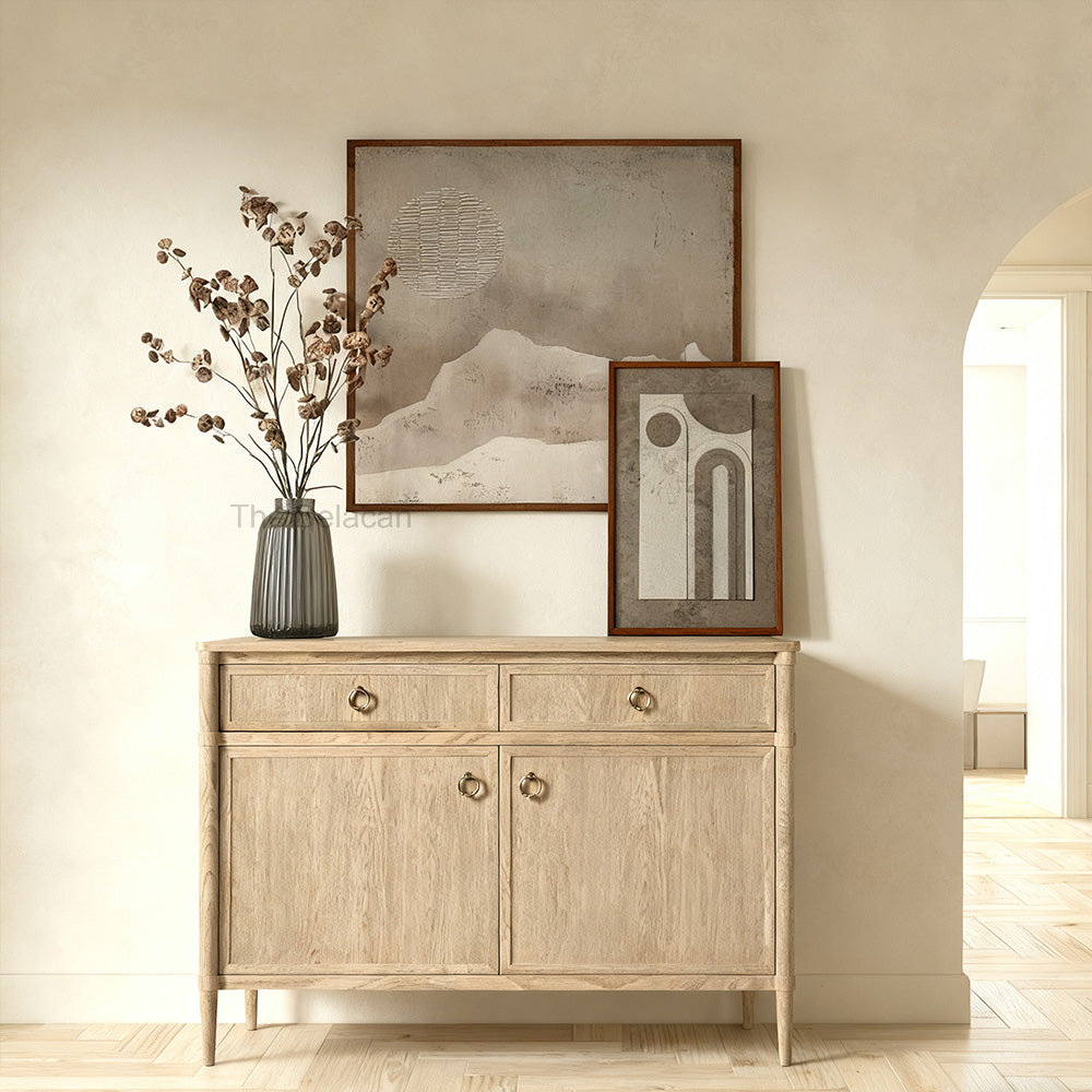Fraboutiq Double-Door Sideboard with Drawers - thebelacan