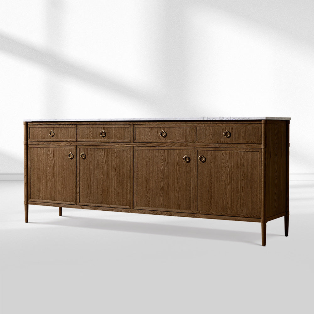 Fraboutiq Marble 4-door Sideboard with Drawers - thebelacan