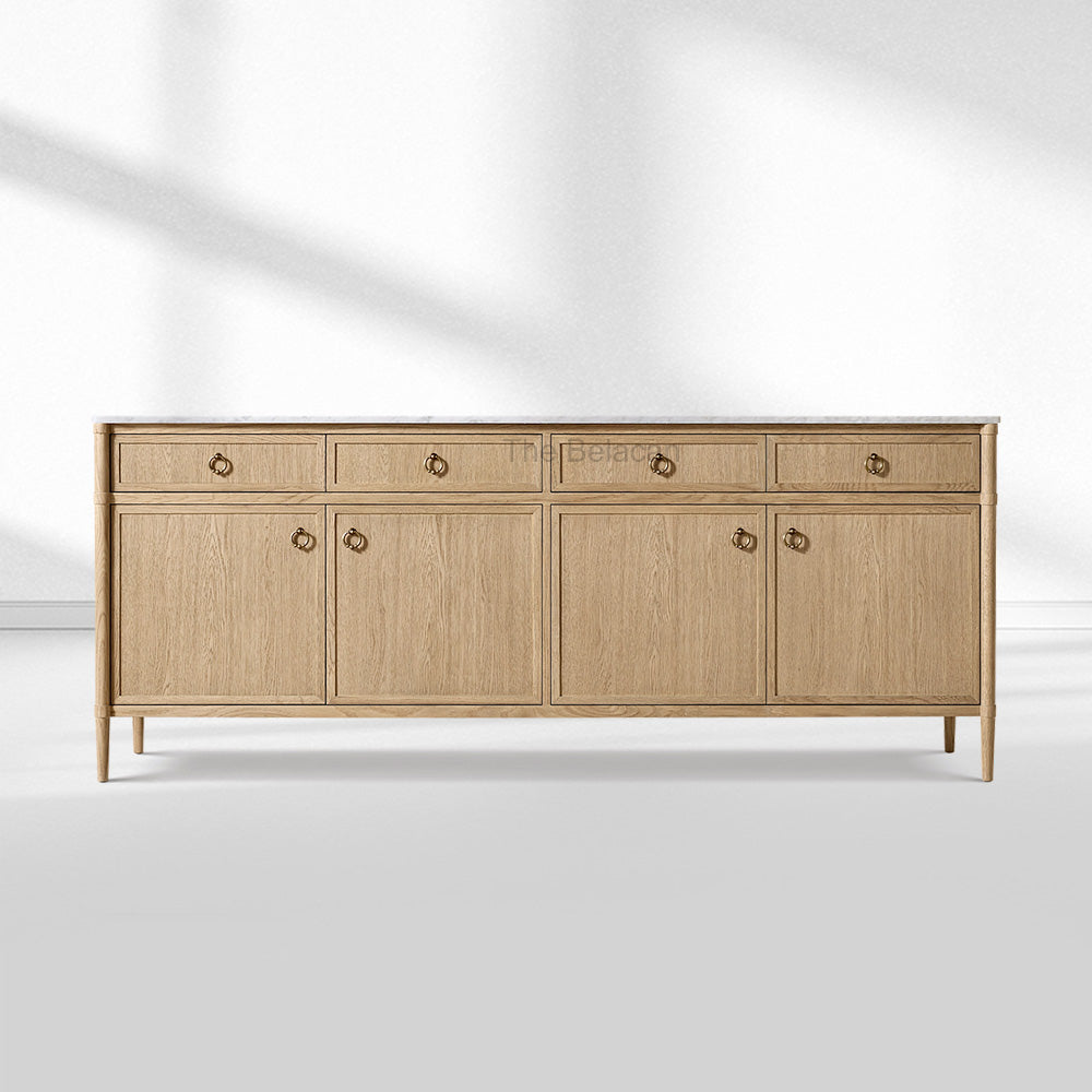 Fraboutiq Marble 4-door Sideboard with Drawers - thebelacan