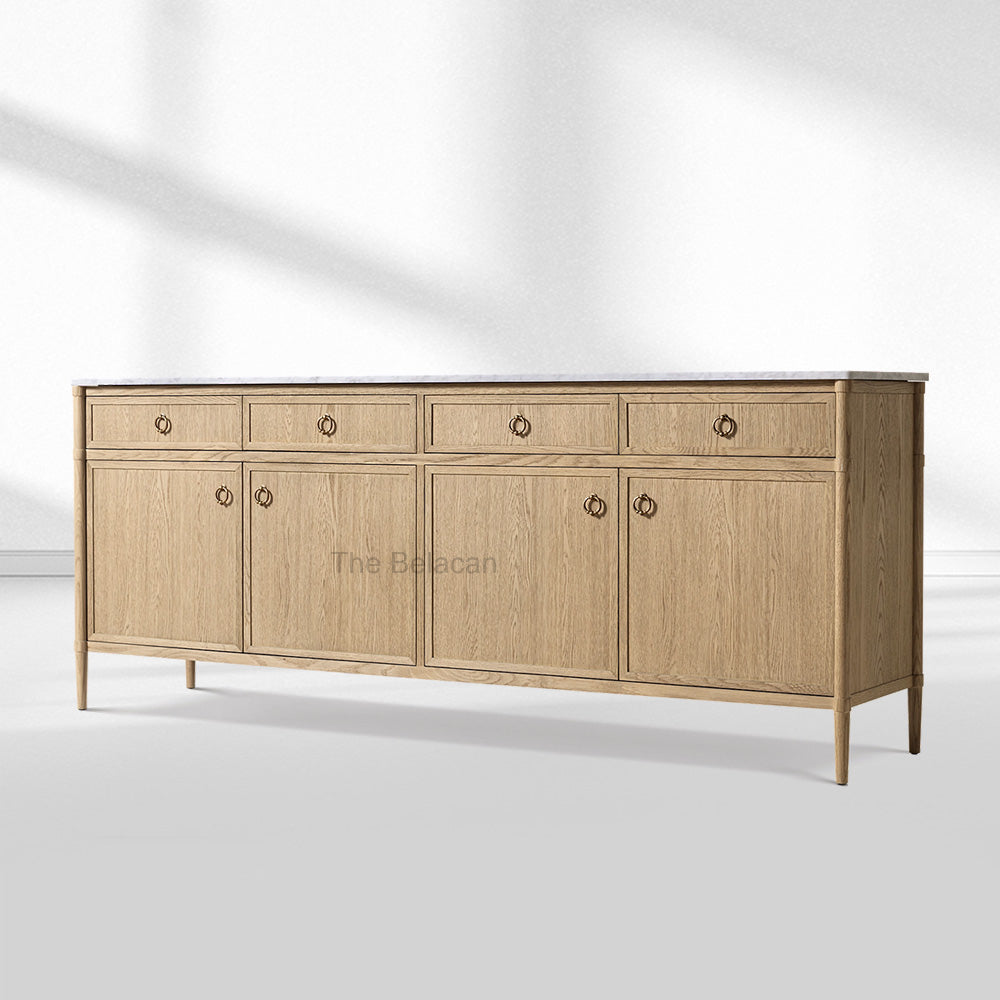 Fraboutiq Marble 4-door Sideboard with Drawers - thebelacan