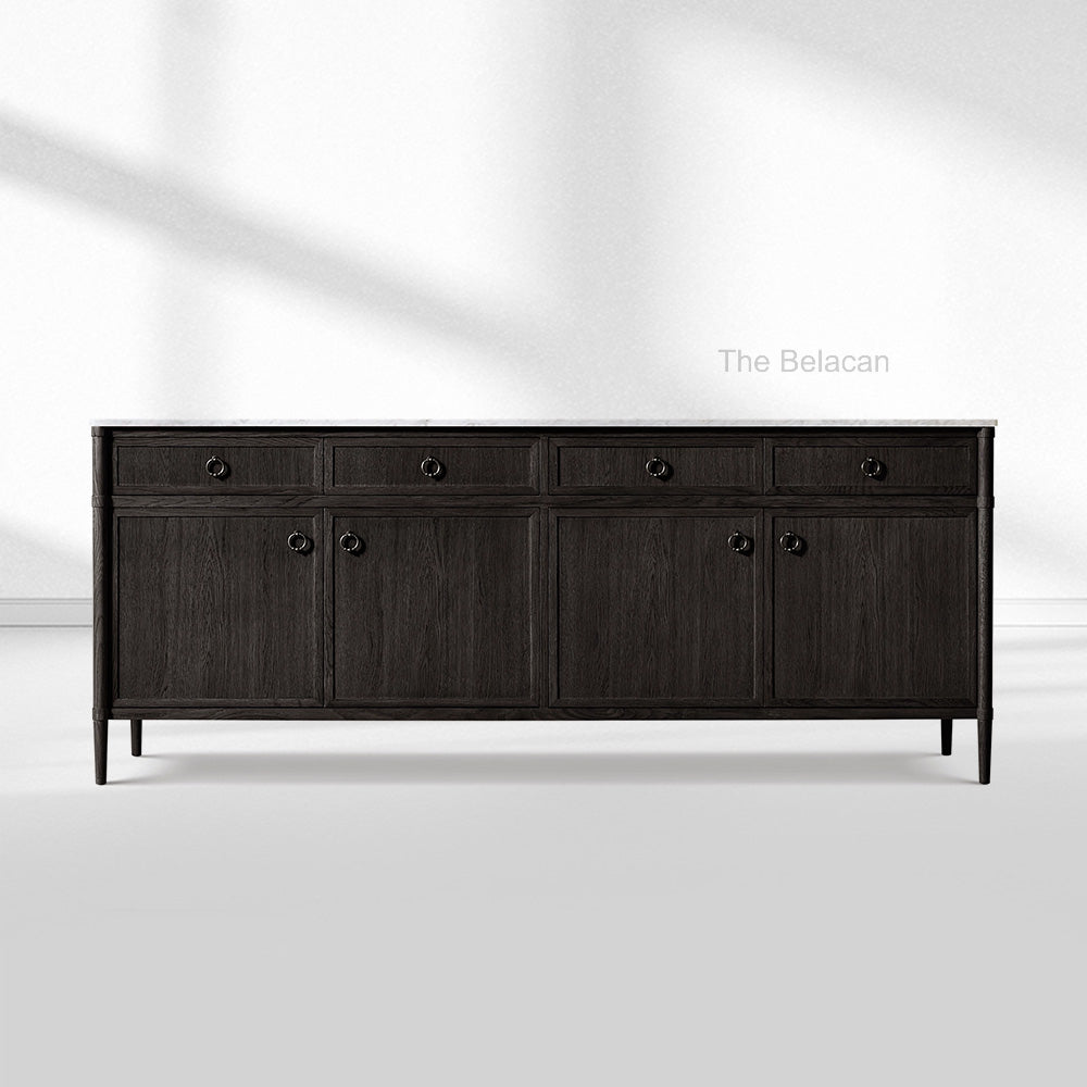 Fraboutiq Marble 4-door Sideboard with Drawers - thebelacan