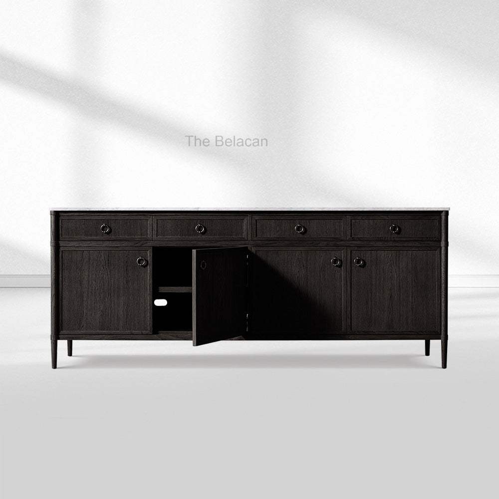 Fraboutiq Marble 4-door Sideboard with Drawers - thebelacan