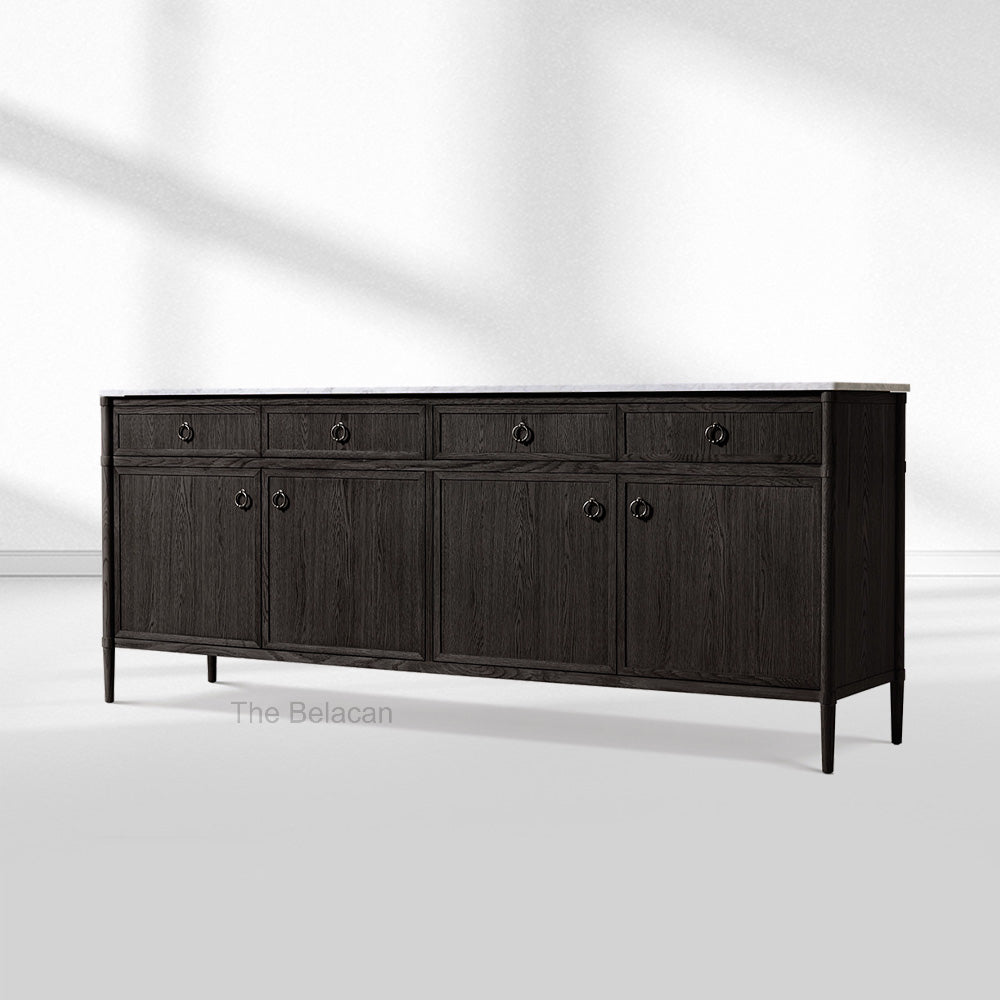Fraboutiq Marble 4-door Sideboard with Drawers - thebelacan