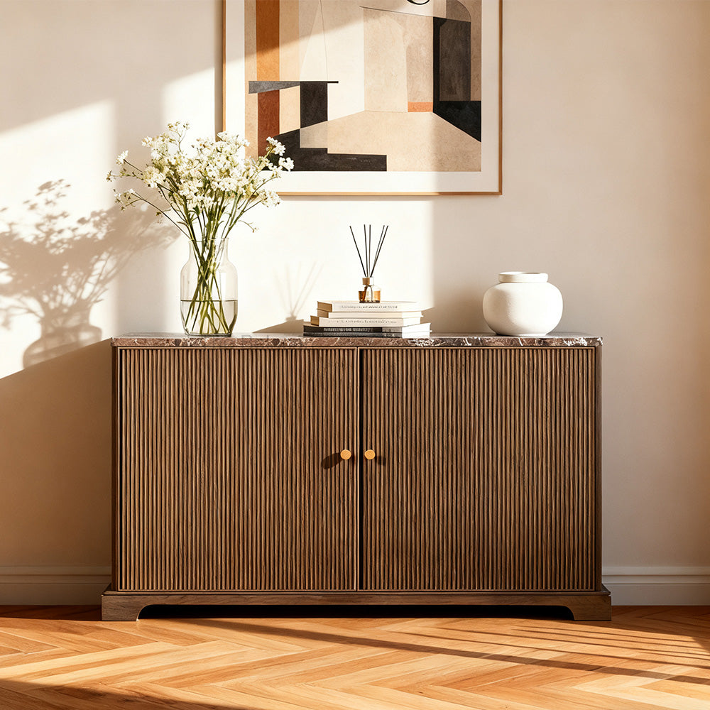 Genprestige Emperador Reeded Double-Door Sideboard - thebelacan