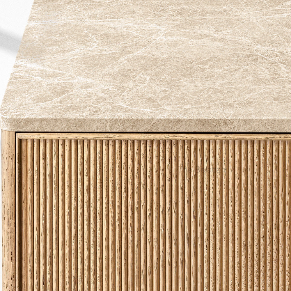 Genprestige Emperador Reeded Double-Door Sideboard - thebelacan