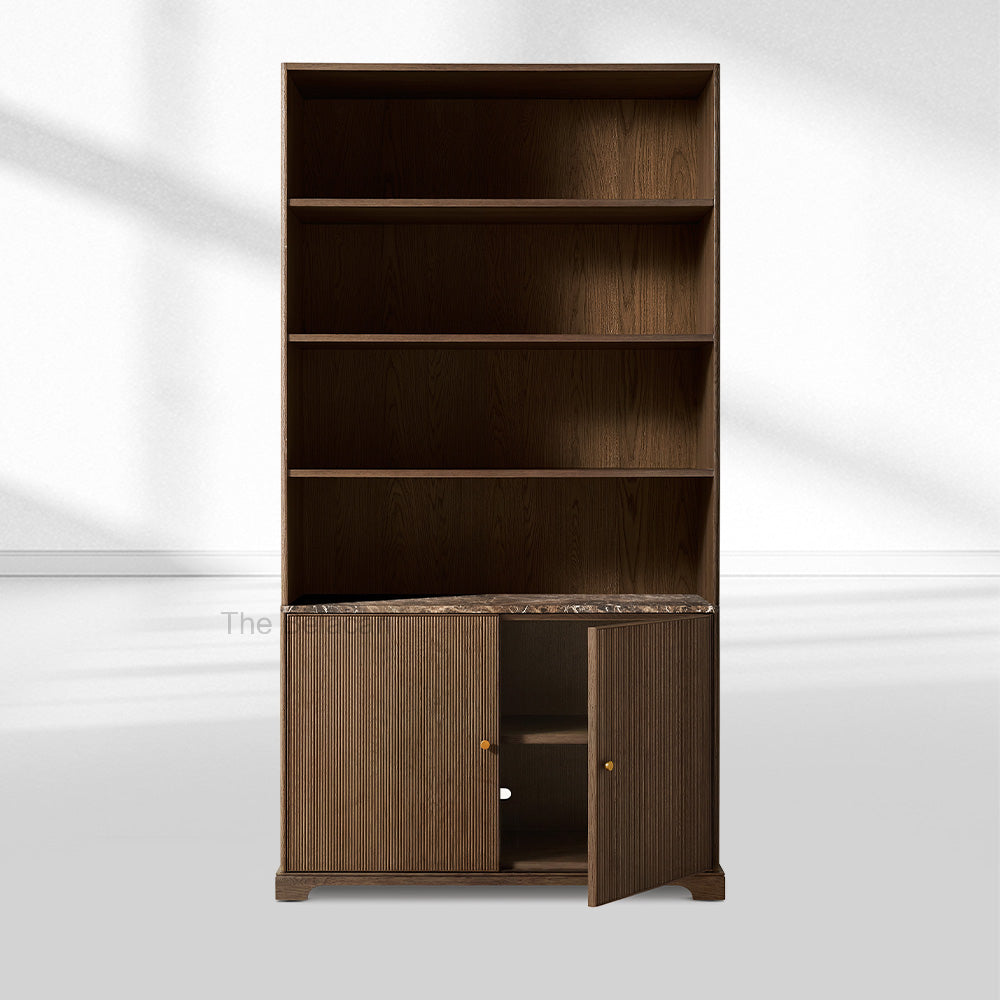 Genprestige Emperador Reeded Sideboard & Hutch - thebelacan