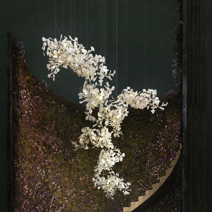 Gingko Combination Chandelier - thebelacan