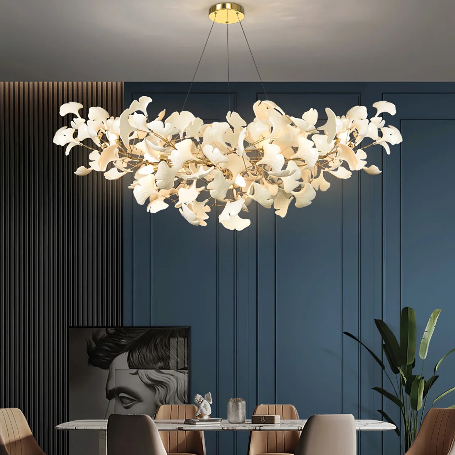 Ceramic Gingko Chandelier B - thebelacan