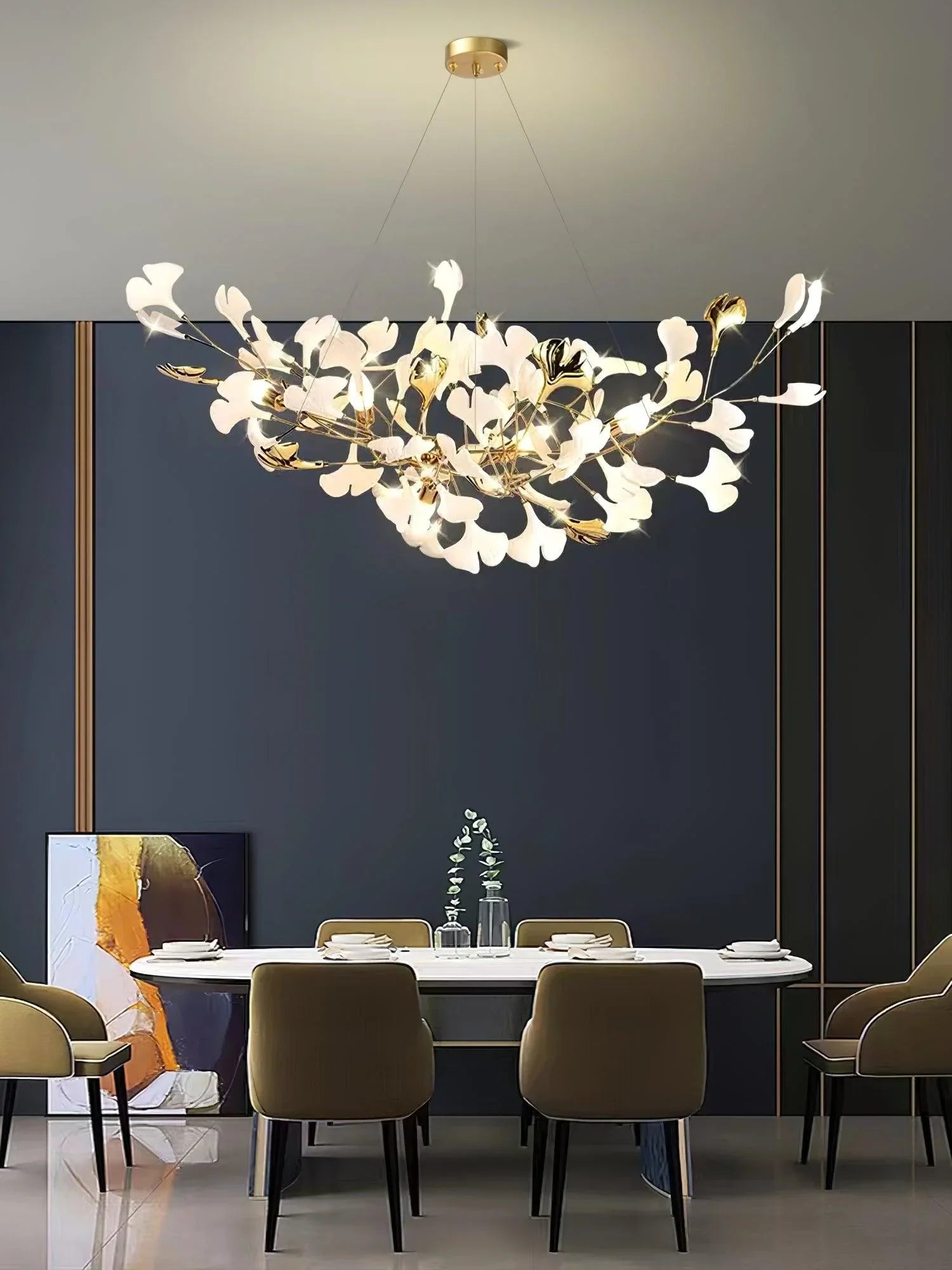 Ceramic Gingko Chandelier B - thebelacan