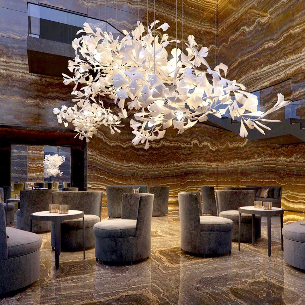 Ceramic Gingko Chandelier B - thebelacan
