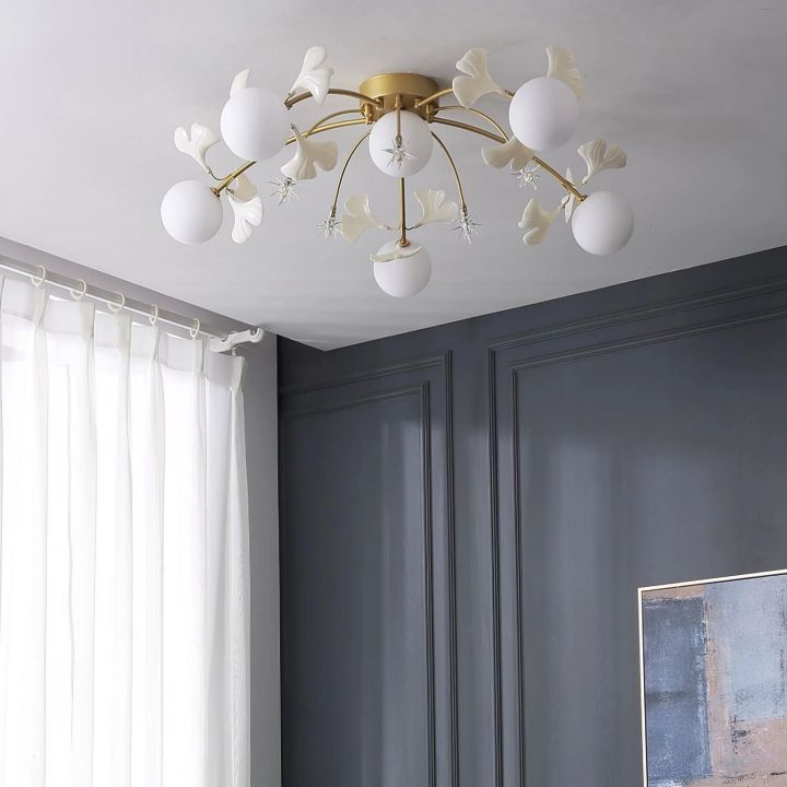 Ginkgo Glass Ceiling Lamp - thebelacan