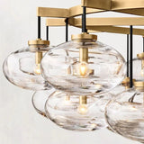 Glass Globe Round Chandelier 60" - thebelacan
