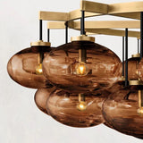 Glass Globe Round Chandelier 60" - thebelacan