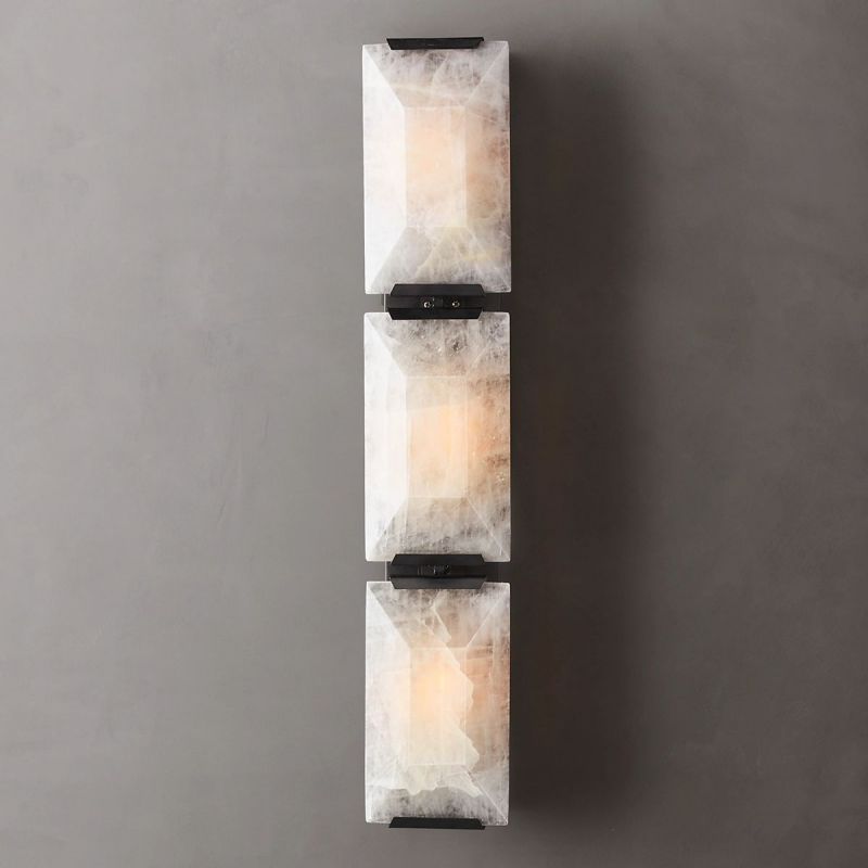 Harson Calcite Triple Sconce - thebelacan