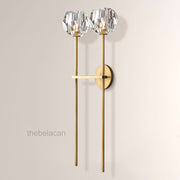 Kristal Clear Glass Double Grand Wall Sconce - thebelacan