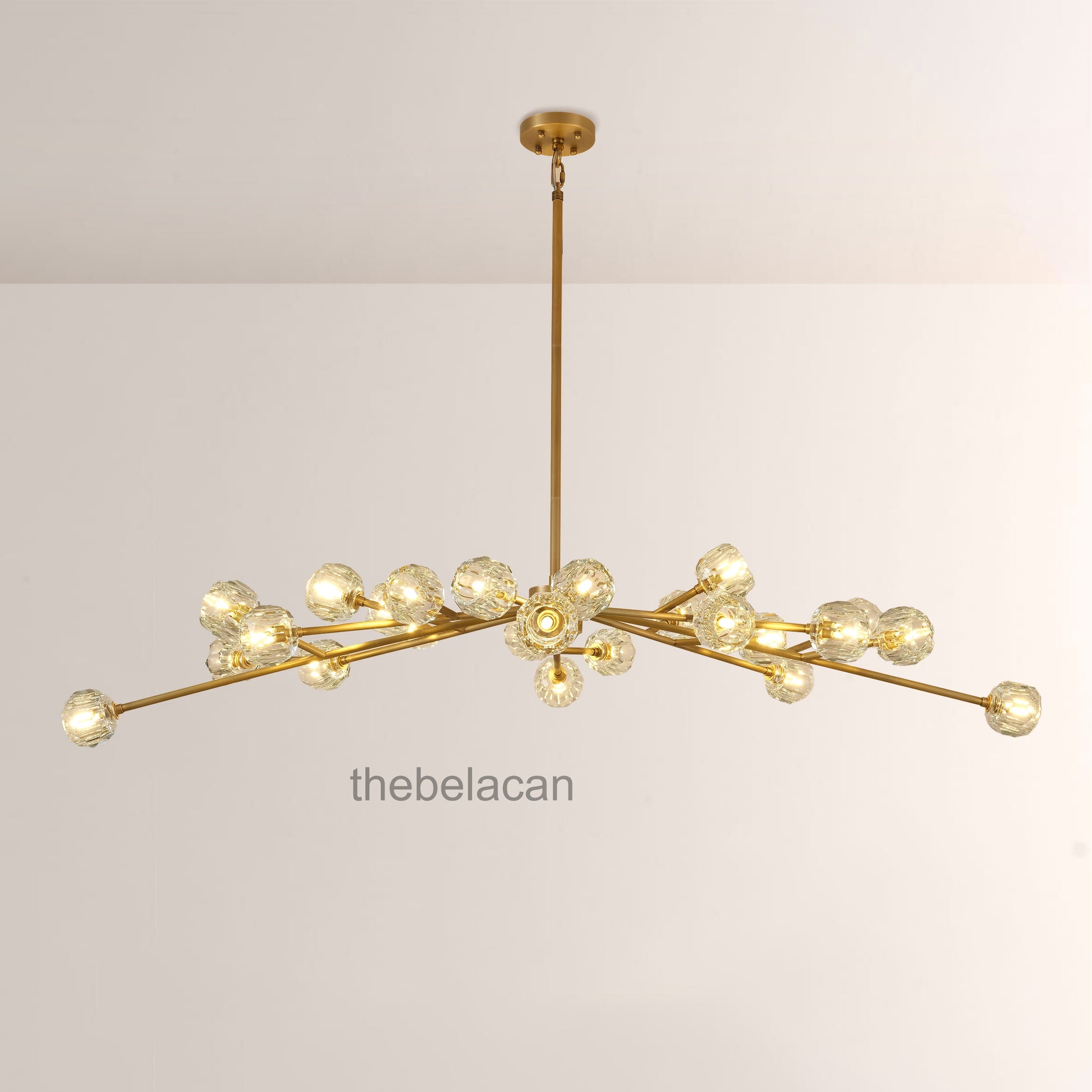 Kristal Glass Oval Chandelier 72" - thebelacan