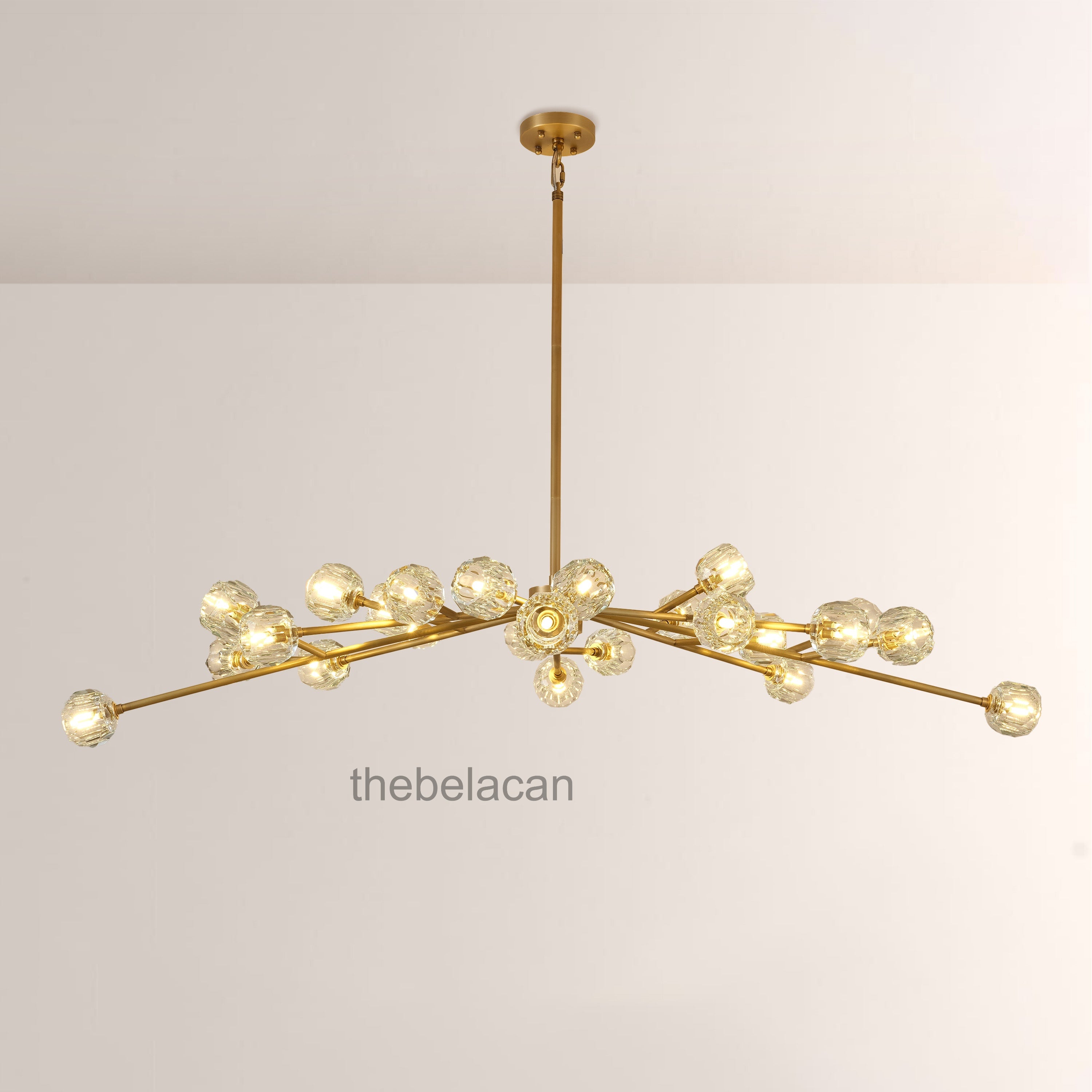 Kristal Glass Oval Chandelier 72" - thebelacan