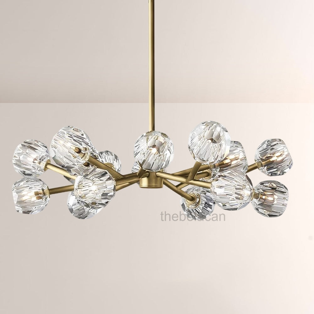 Kristal Glass Round Chandelier 36" - thebelacan