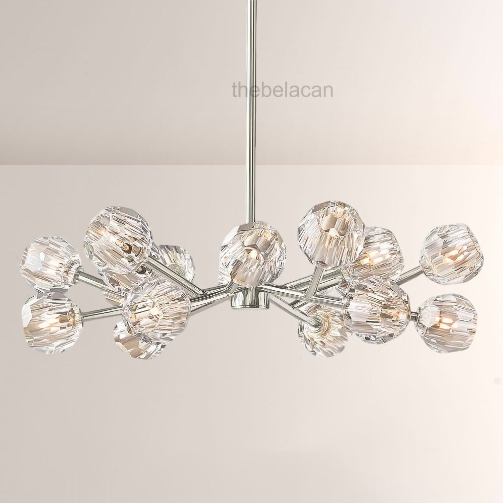 Kristal Glass Round Chandelier 36" - thebelacan