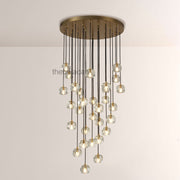Kristal Smoke Glass Round Cluster Chandelier 30" - thebelacan