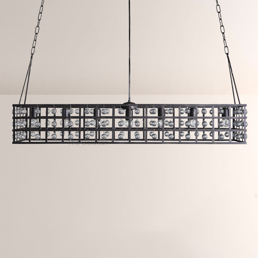 La CaArtis 50" Rectangular Chandelier in Bronze - thebelacan