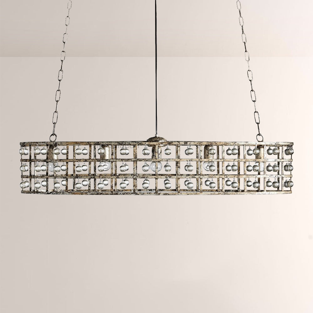 La CaArtis Oval Chandelier in Silver Clay - thebelacan