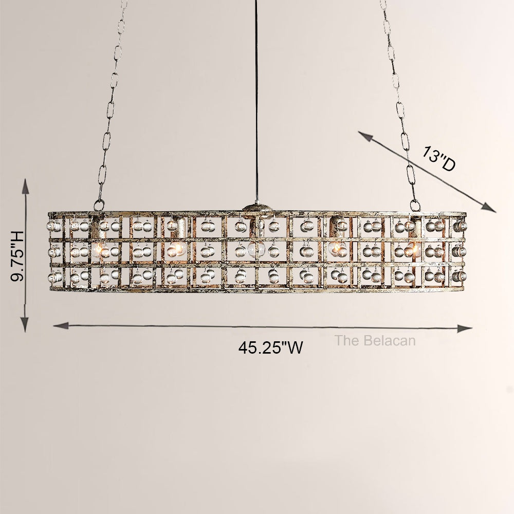 La CaArtis Oval Chandelier in Silver Clay - thebelacan