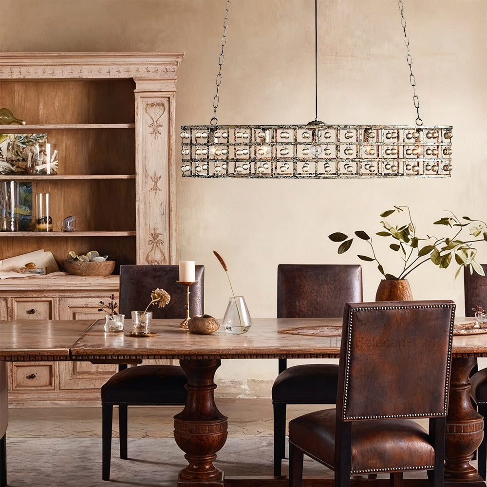 La CaArtis Oval Chandelier in Silver Clay - thebelacan