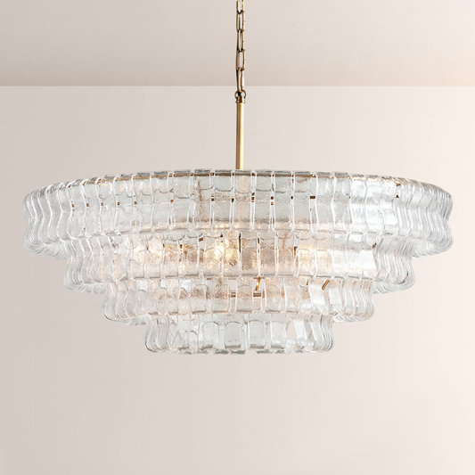 Lime 4-Tier Glass Round Chandelier - thebelacan