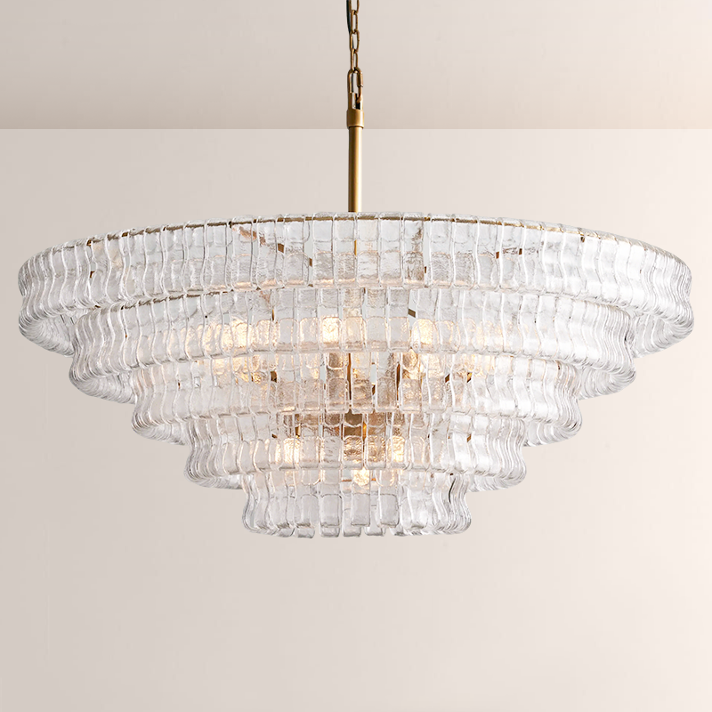 Lime 4-Tier Glass Round Chandelier - thebelacan