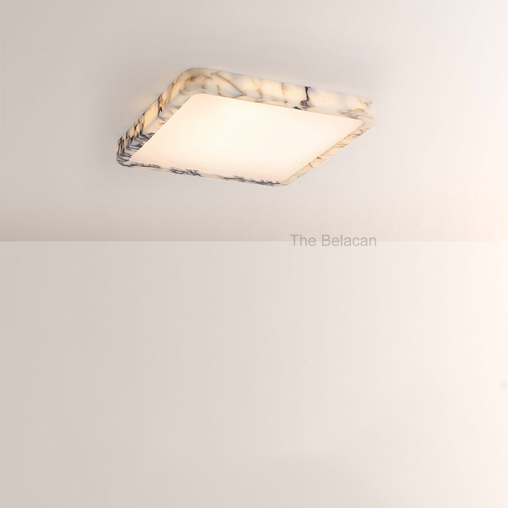 LuminaVein Square Marble Flush Mount - thebelacan
